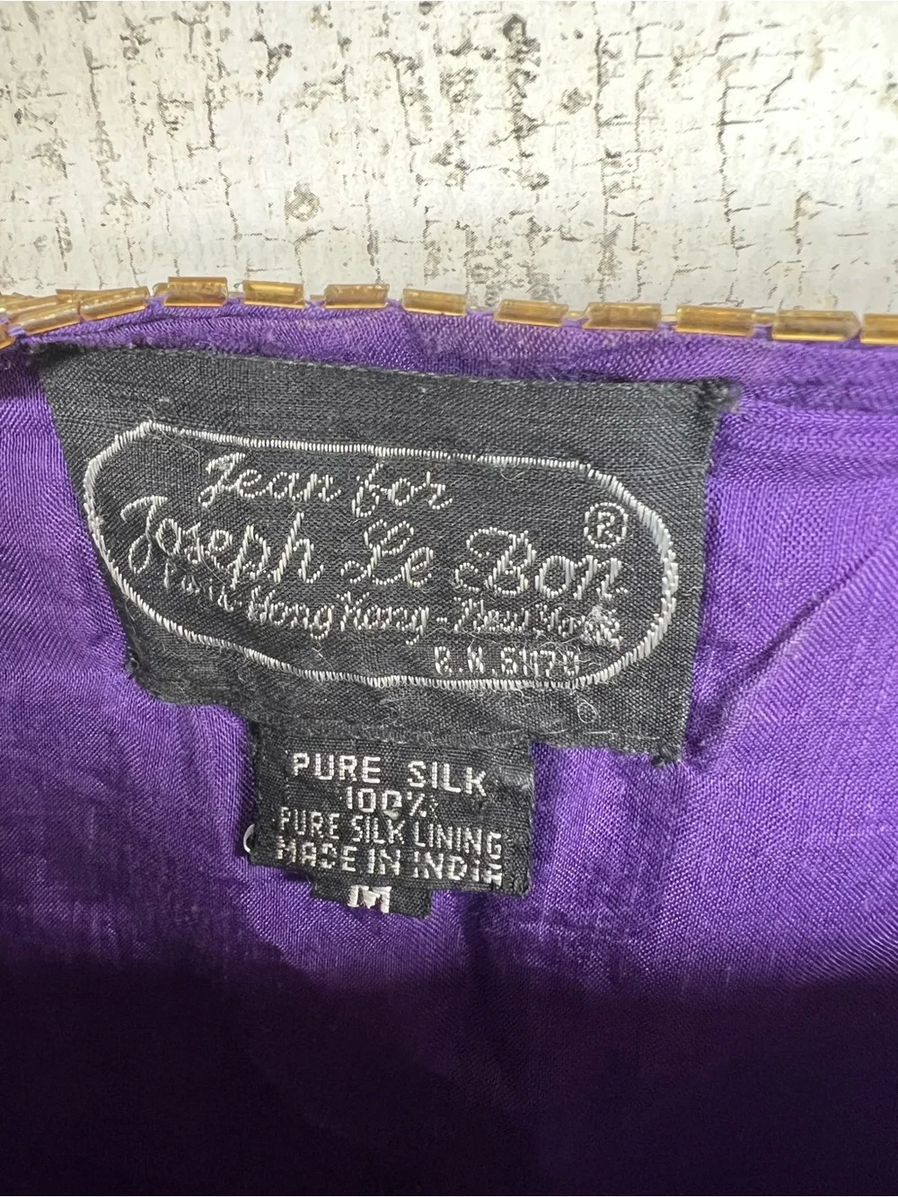 Vtg 80s Jean for Joseph le Bon 100% Silk Sequin Jazzy Blouse Womens Medium